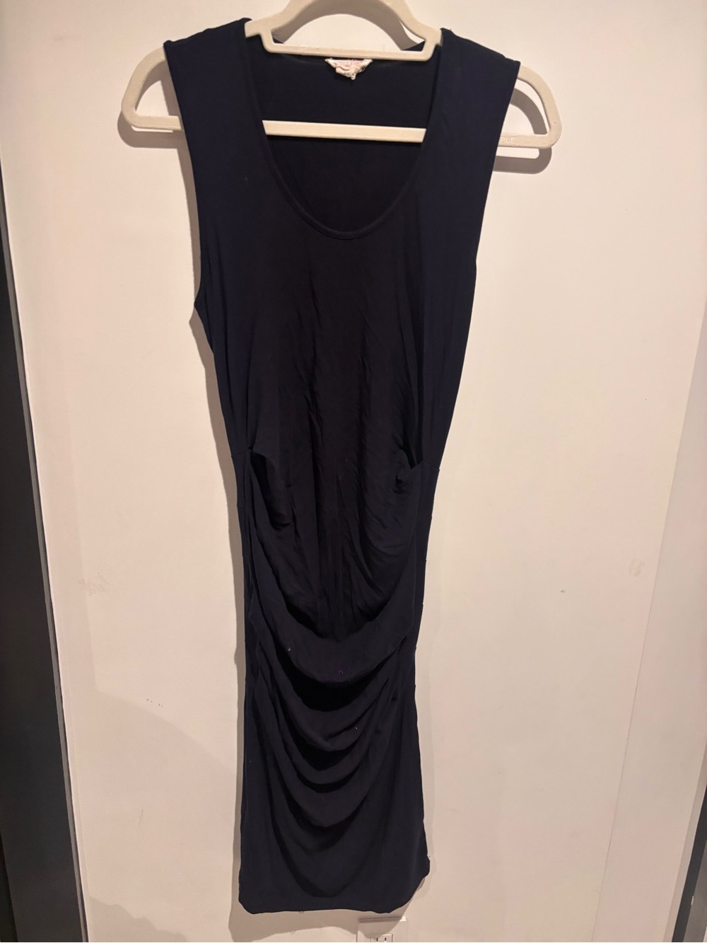 Ingrid & Isabel Navy Draped Maternity Tank Dress